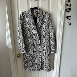 Mural faux snakeskin jacket
